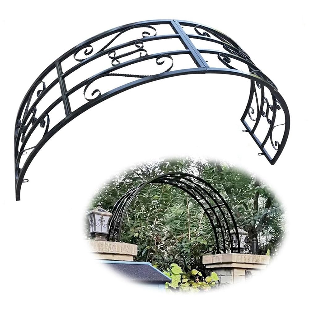 HCZION Traliccio Ad Arco per Roseto Ad Arco Fissato al Muro per Finestra Porta D'ingresso, Traliccio Ad Arco A Semicerchio per Piante Rampicanti, Decorazione Domestica, Larghezza: 150cm/200cm (Color