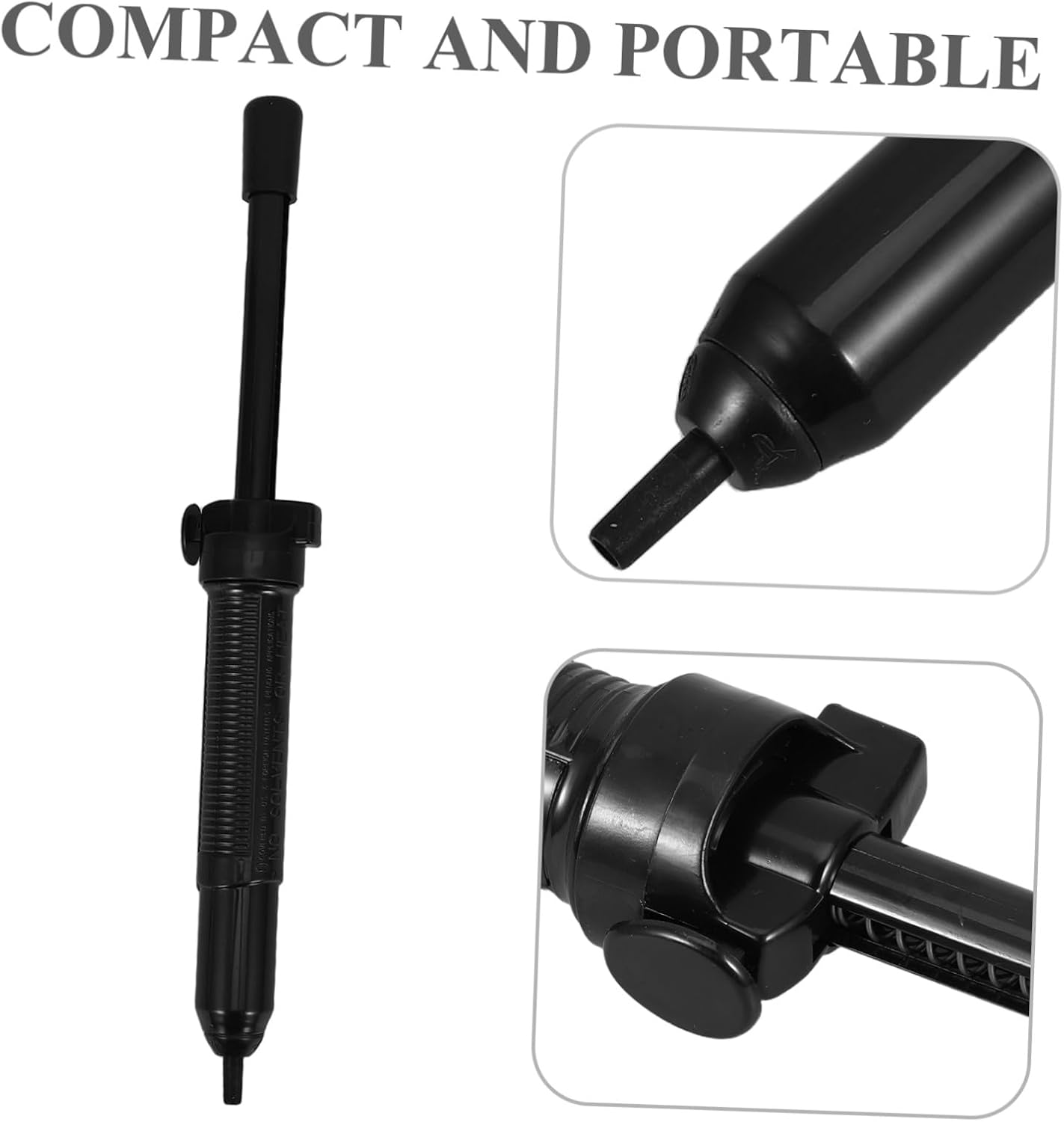 Handheld Desoldering Pump Black Plastic Soldering Sucker Tool for Tin Removal with Portable Design, Versatile Application for Circuit Boards and Home Repairs