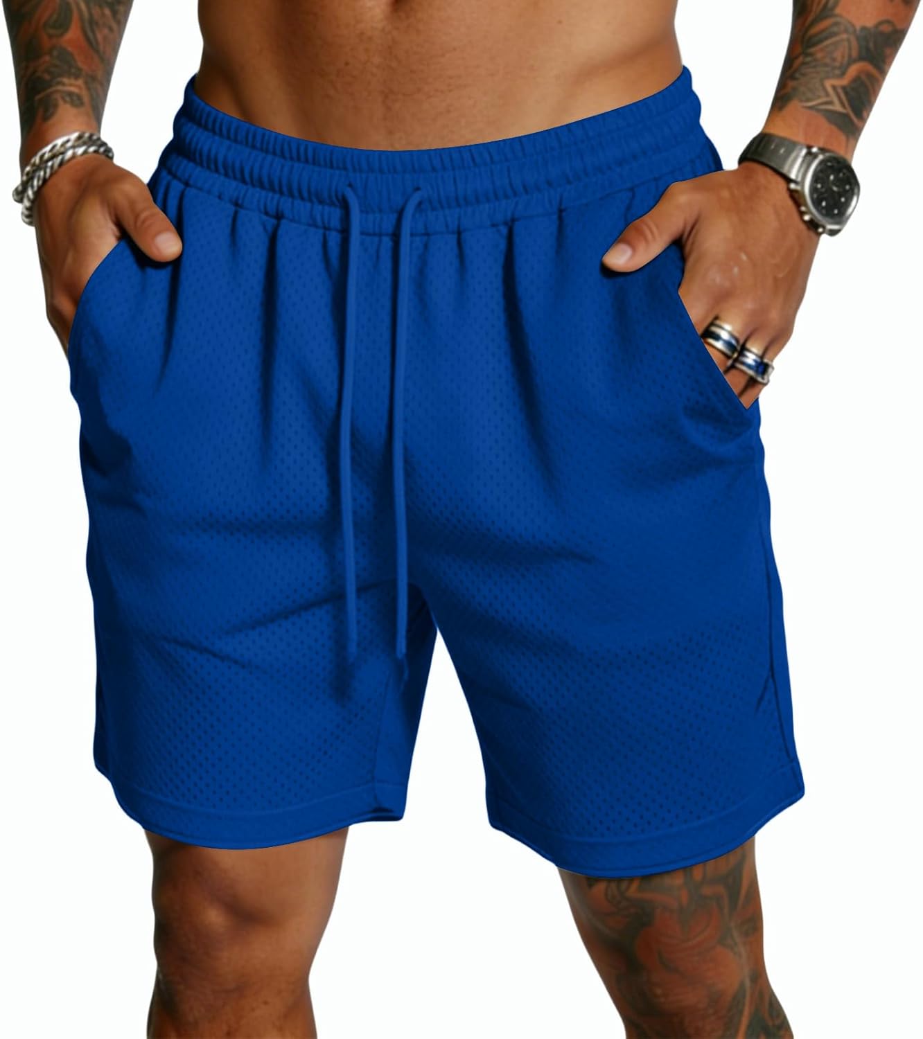 Mens SweatShorts Men's Athletic Running Shorts Lightweight Gym Workout Shorts with Pockets