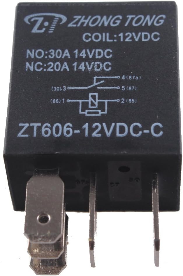 ESUPPORT Car Heavy Duty Relay Switch 12V 30A SPDT 5Pin Waterproof Electrical Automotive Pack of 5