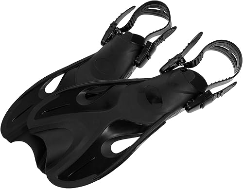 VANZACK Aletas de natación cortas ajustables para TPR Open Toe Snorkeling Aletas Cómodo Entrenamiento Natación Regazo para