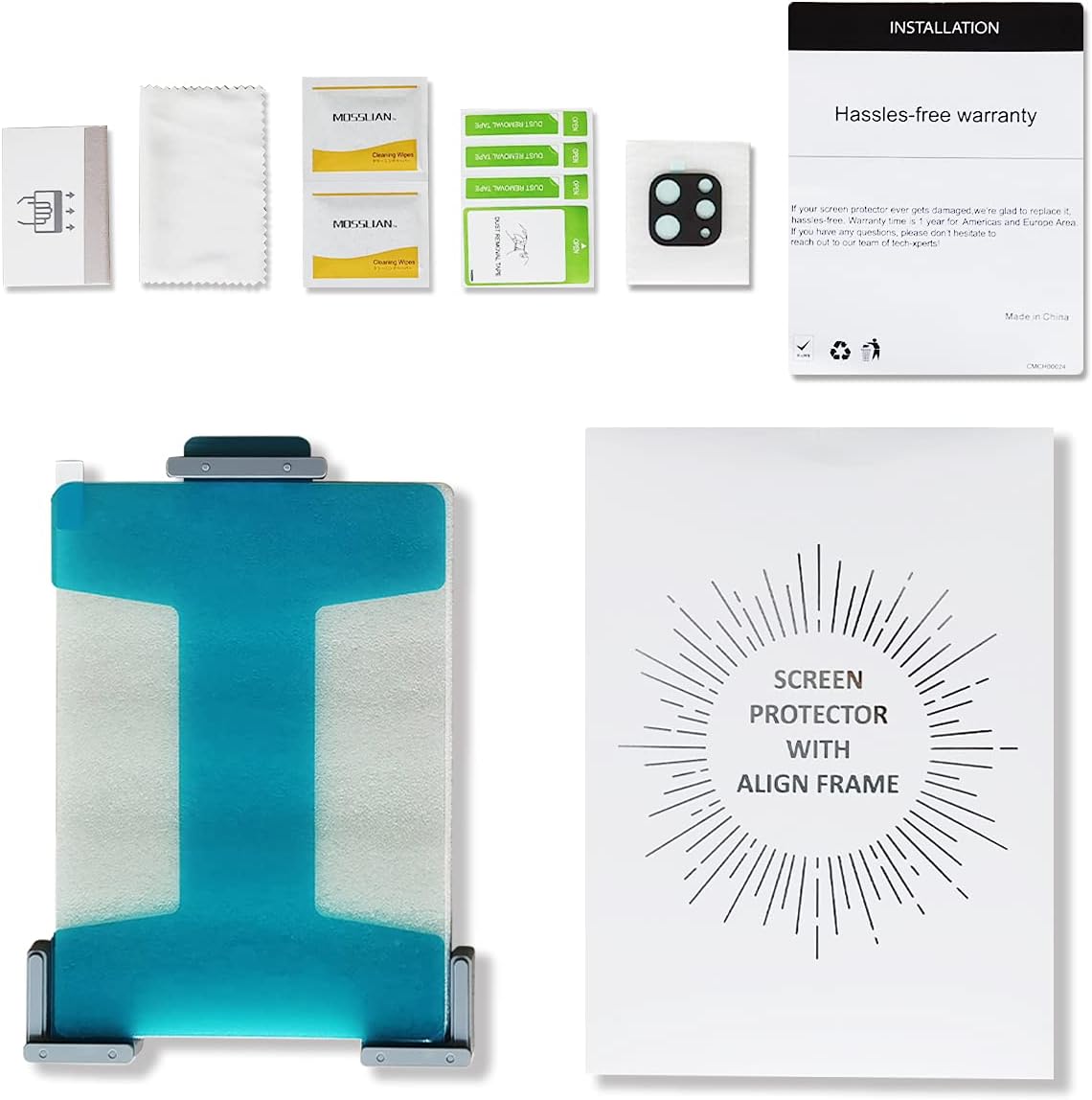 Filmture iPad Pro 2021 Screen Protector 12.9 inch, Anti Bluelight Tempered Glass Film, 9H Hardness - Anti-Fingerprint - Anti-Scratch Screen Protector, Compatible with iPad Pro 5/4/3th generation 12.9'' with Camera Lens Protector and Film Applicator Kit (12.9'') : Electronics