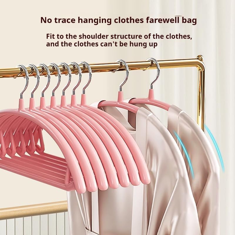 Semi-Round Coat Hanger Seamless Storage Thick Clothes Brace Non-Slip Stainless Steel Hanging Adult for Coats, Jackets,Suits(Yellow,10Pcs)