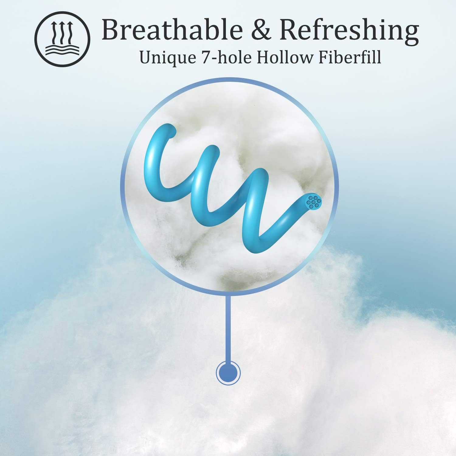 FAPO Bed Pillows for Sleeping (2-Pack), Aleen Series Middle Soft Pillow Luxury Plush Microfiber Fill for All Sleepers, Natural Cover - Queen Size : Home & Kitchen