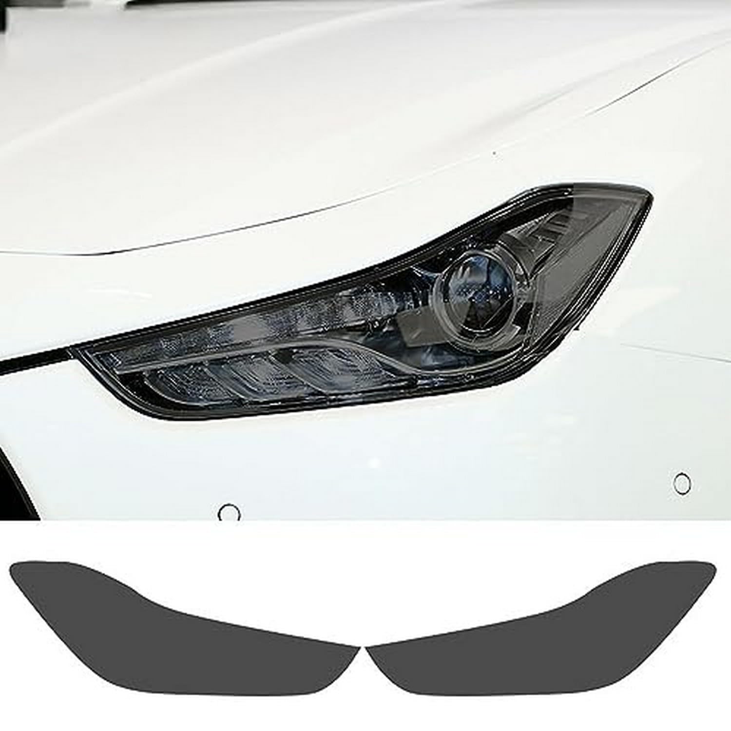 Film de protection pour phare de Maserati Ghibli en TPU noir fumé