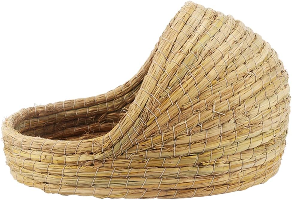 Ipetboom Rabbit Straw Hut Woven Nest Small Animal Bed for Hamster Hideout Chinchilla