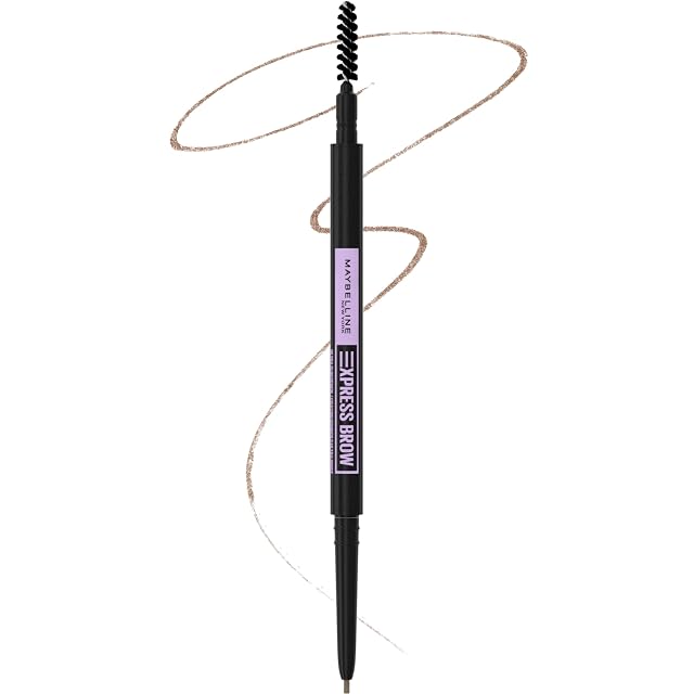 Maybelline Express Brow Ultra Slim Eyebrow Makeup Brow Pencil with Precision Tip and Spoolie for Defined Eyebrows Blonde