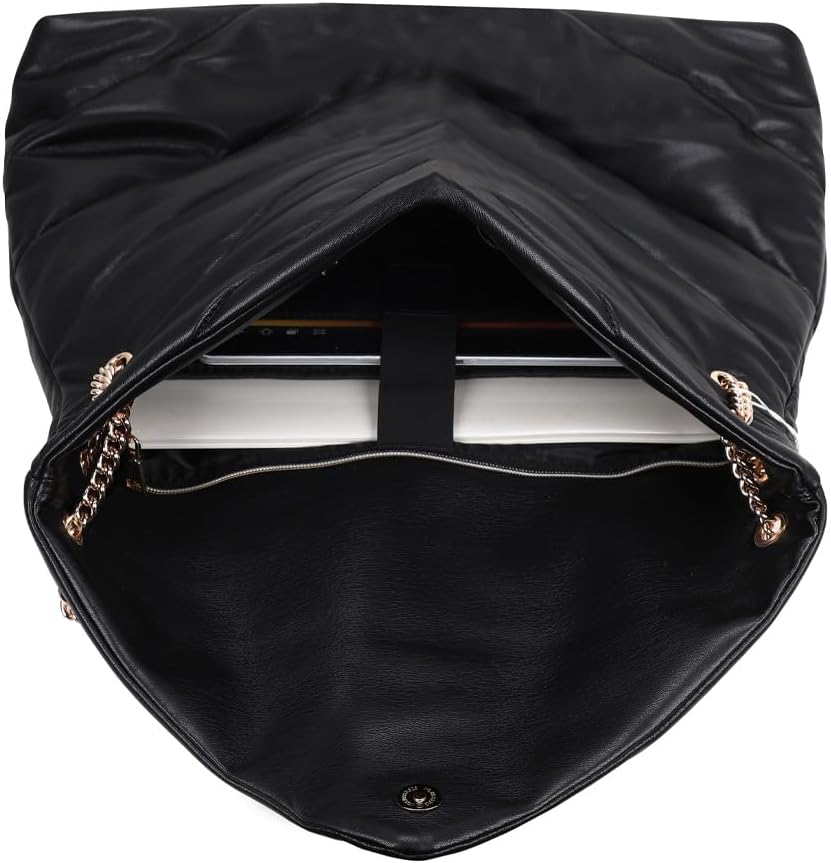 SANDY LISA Cali Shoulder Bag | Stylish Day & Night Tote | Adjustable Chains | Work, Play, Fits up to 14" Laptop - Image 8