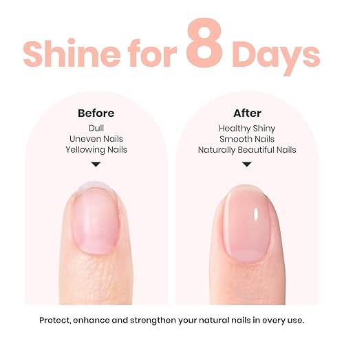 Miniatura 6 de Beetles Esmalte de uñas – Esmalte de uñas nude gelatina rosa corrector de uñas de secado rápido fortalecedor de uñas natural y tratamiento