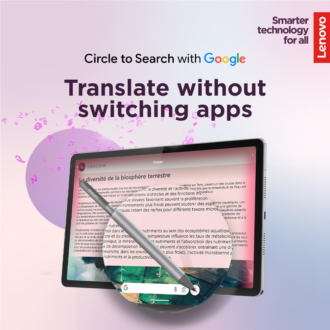 Lenovo Idea Tab - College Tablet - 11″ 2.5K IPS Touchscreen Display - 90Hz - MediaTek Dimensity 6300-8 GB Memory - 256 GB Storage - Integrated Arm Mali-G57 MC2 Tab Pen and Folio Case