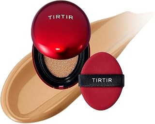 [*Mini Size*] TIRTIR Mask Fit Red Cushion Foundation | Full coverage, Weightless, Skin fit, Satin Glow Finish, Korean Makeup, beauty, Tattoo cover up, Buildable (#30N Rich Honey, 0.15 Fl Oz)