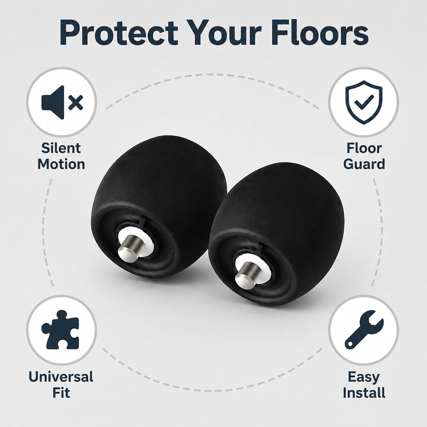 2Pcs Robot Vacuum Replacement Front Wheel Part Accessories