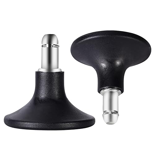 Miniatura 4 de Bell Glides - Ruedas giratorias de repuesto para ruedas fijas estacionarias, taburete ajustable de perfil bajo con almohadillas de fieltro