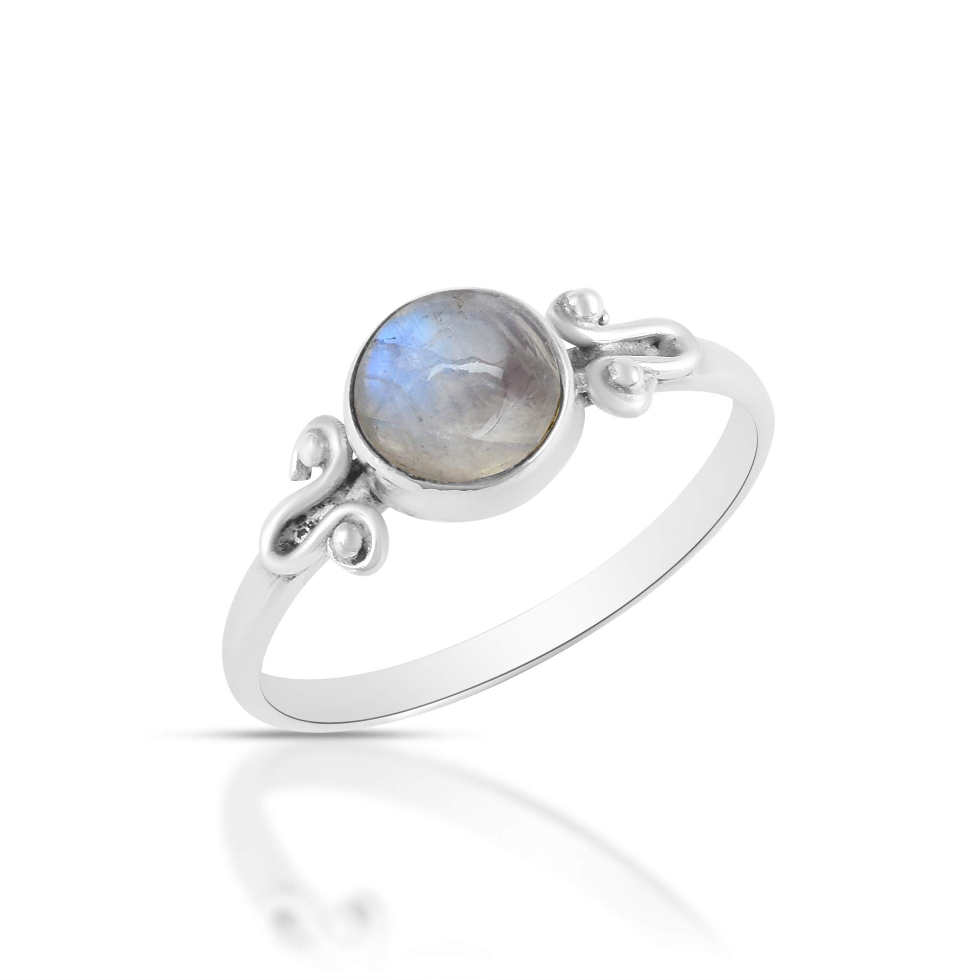 Natural Rainbow Moonstone 925 Sterling Silver Solitaire Ring Jewelry for Women Gifts for Her (B08W4FXTVV) Amazon Price History, Amazon Price Tracker