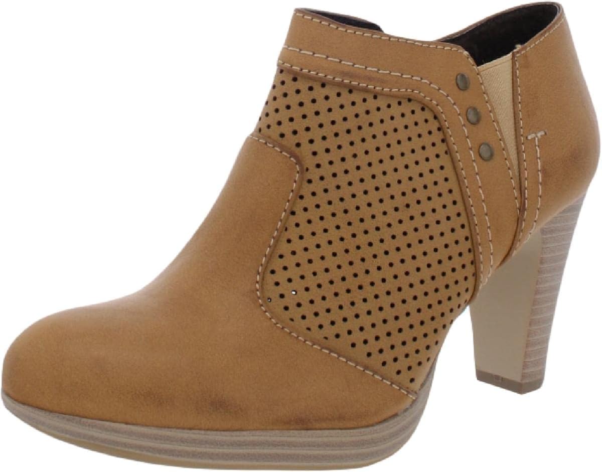 Rialto Womens PETE Faux Leather Stacked 
