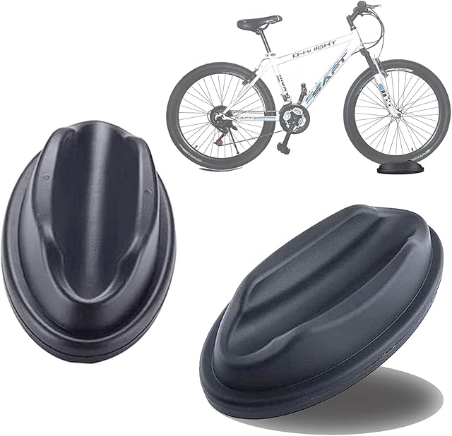 HPiano Plastic Moulded Front Wheel Rest (2 Pcs) for Turbo Trainer, Wheel Riser Block Bike Trainer Front Wheel Riser Block Stand Stabilize Support For Indoor Bicycle Training And Stationary Bike