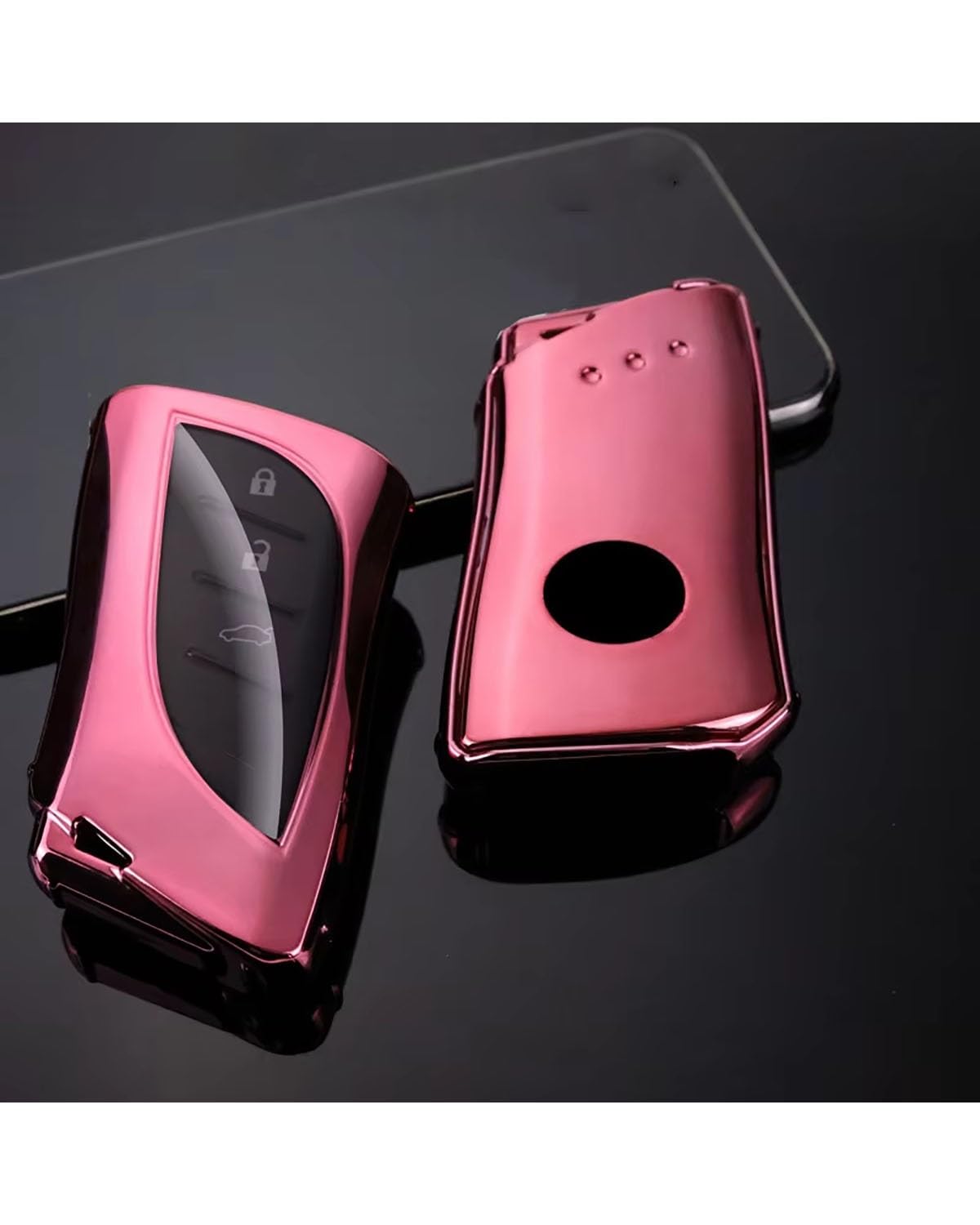 Carcasa para llave Lexus de TPU rojo compatible con RC 200 6