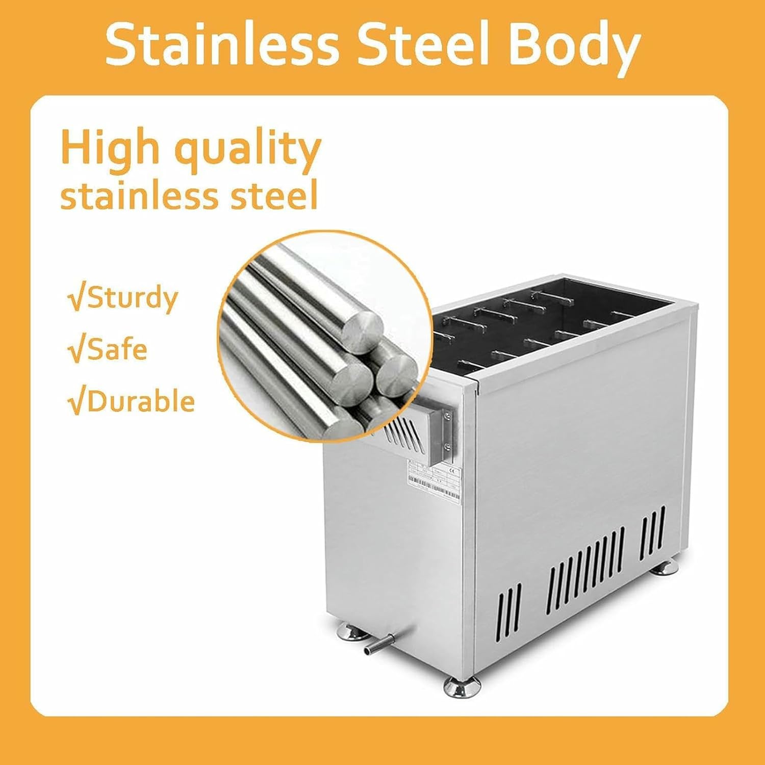 Commercial Machine, Corn Sausage Frying Of 21 L, Sausage Sticks With Cheese And Cheese, For Restaurants, Shops And Homes.