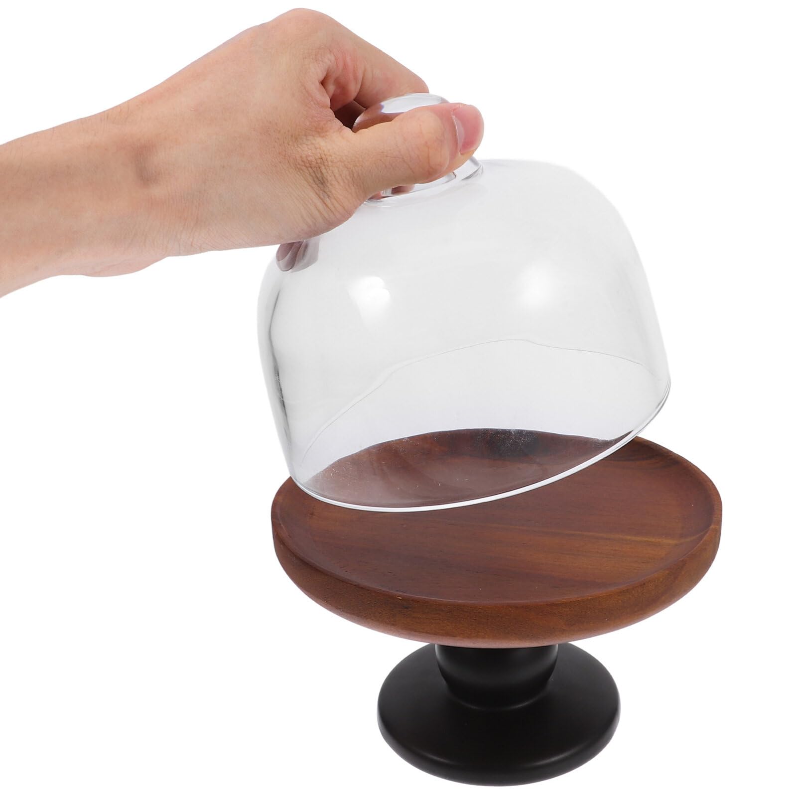 Soporte multifuncional para tartas con tapa de cúpula, soporte de exhibición de postres para té de la tarde, 21,2 x 15 cm, ideal para fiestas y celebraciones