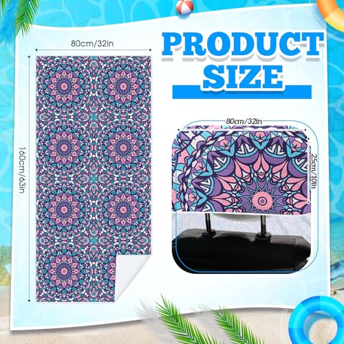 Image of Hahafelt 2 Pack Car Seat Towel Cover with Storage Bag, Retro Kaleidoscope