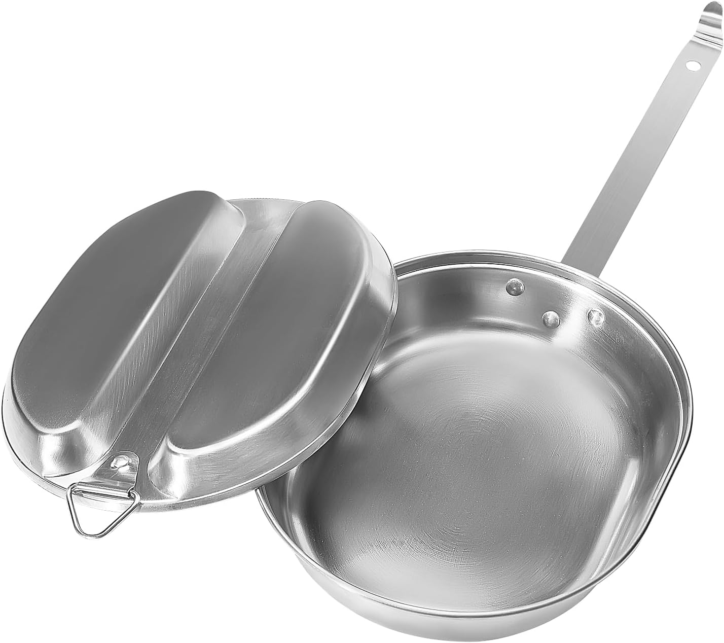 304 Stainless Steel Military Mess Kit: Ideal for Camping & Outdoor BBQ