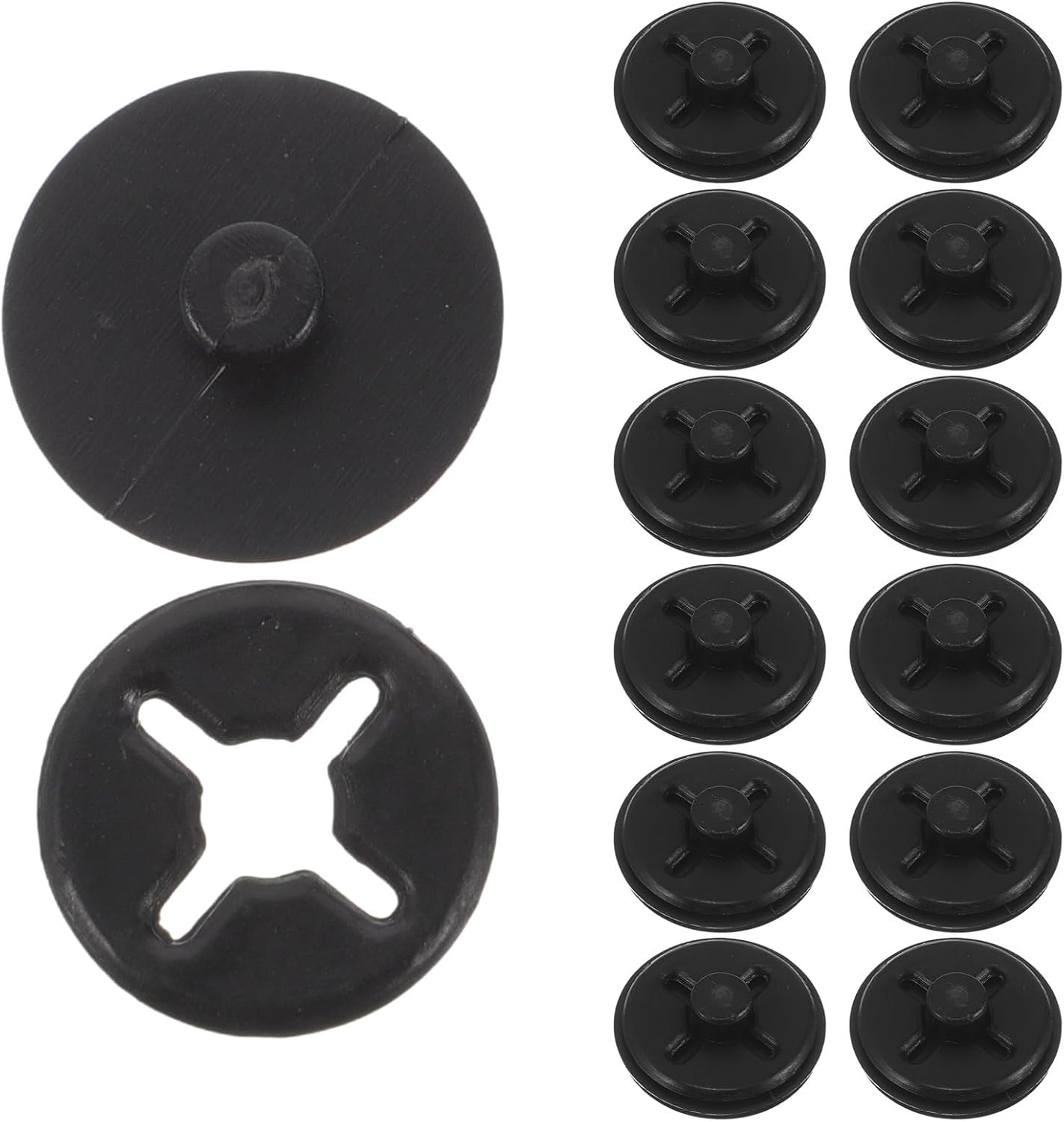 20pcs Marathon Race Number Buckle for Running Bibs, Sturdy Black Plastic Runner Bib Holder with Comfortable Design, Built to Last for Sports Activities and Running Events