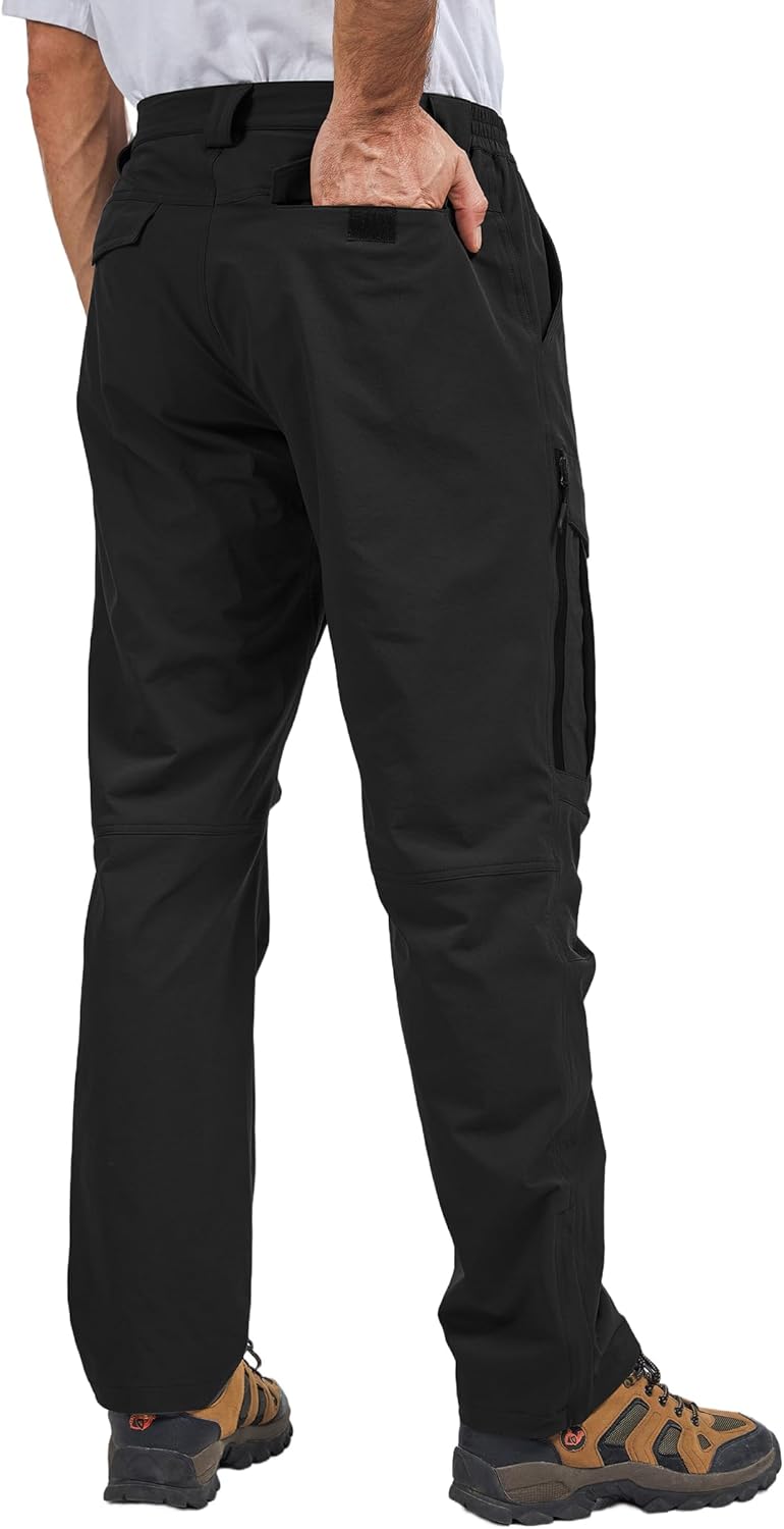 Men's Ripstop Cargo Hiking Pants, Water Resistant Outdoor Work Trousers, Multi-Pocket Pants for Camping Safari - Image 2