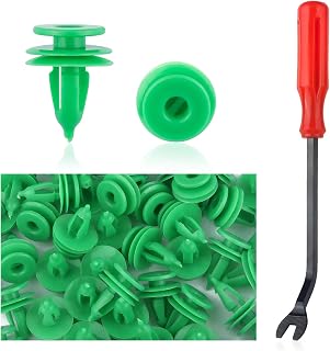 100PCS Door Panel Clips OEM#6503204,Door Clips for Doors Panels Secure Fastening Compatible with Jeep Dodge Chrysler,Doors Panel Retainer Clip Kit with Car Trim Removal Tool