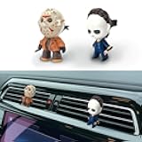 GENANY 3D Resin Horror Movie Killer Character Car Air Freshener Vent Clips, Spooky Car Freshener, Horror Air Freshener, Gothic Gifts for Women and Men, Cool Spring Gifts For Horror Fans