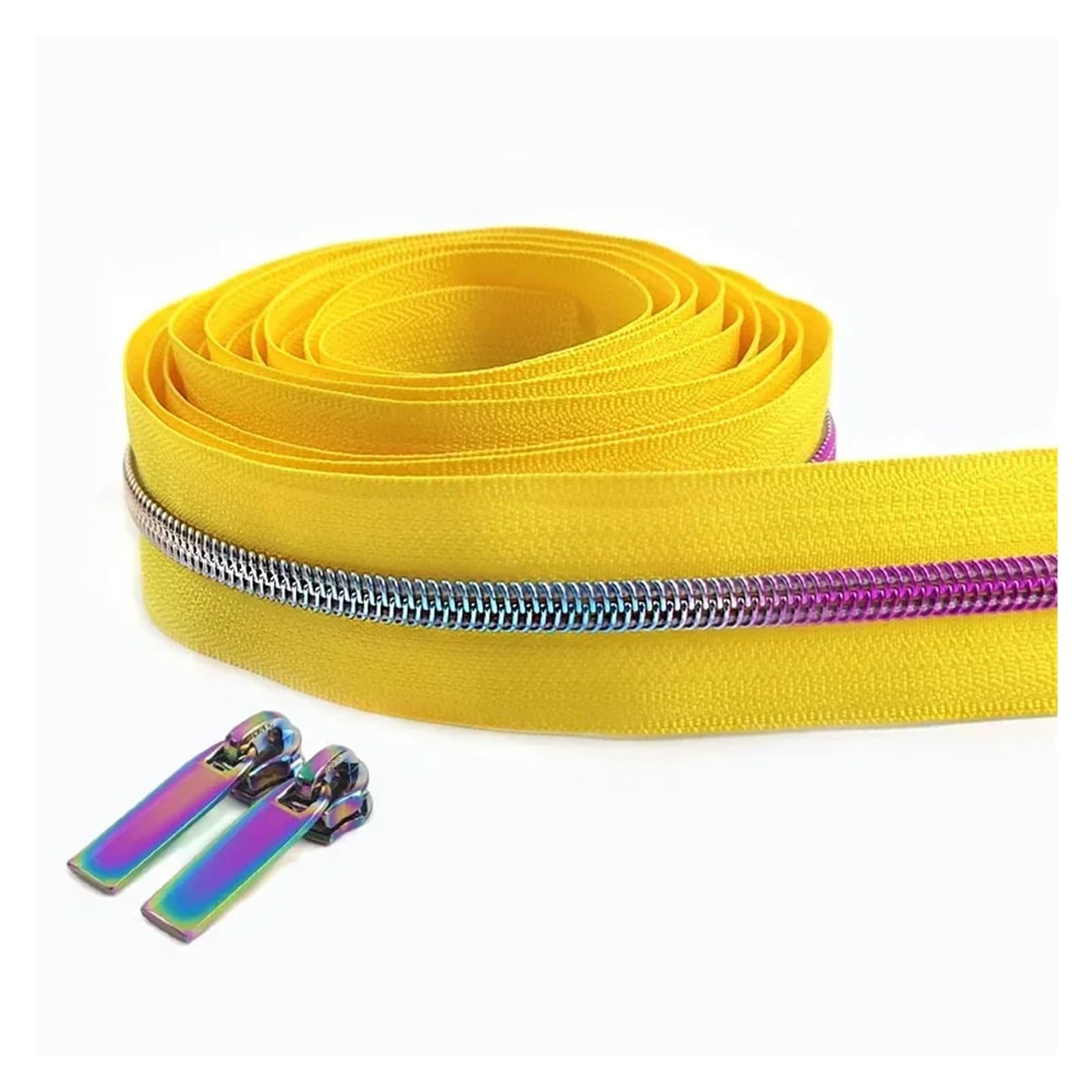 Zipper,Way Zip 2 Meters 5# Nylon Zipper Tapes+ 2Pcs Zipper Slider Pulls Bag Purse Pocket Coil Zippers Heads Decor Zip Repair Kit DIY Accessories Zips Clothing Garments(ZA438-BM766)