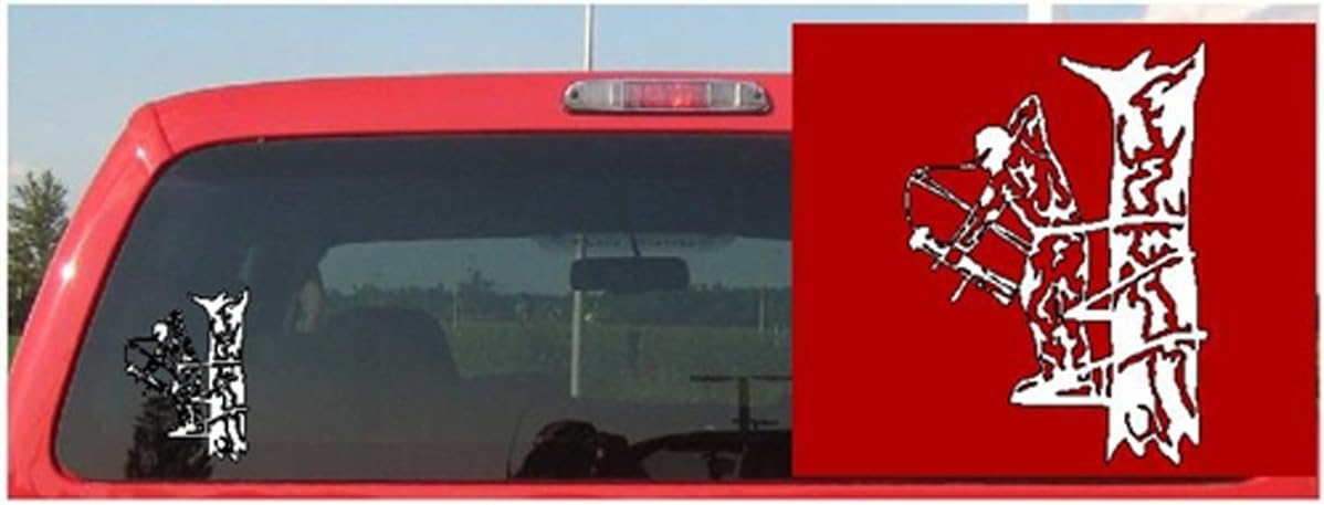 Tree Stand Hunter Decal, White