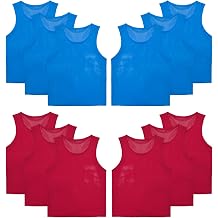 Soccer Pennies Youth,Team Practice Vests for Sports,Football Practice Jersey for Child, Teen & Adult,Set of 12