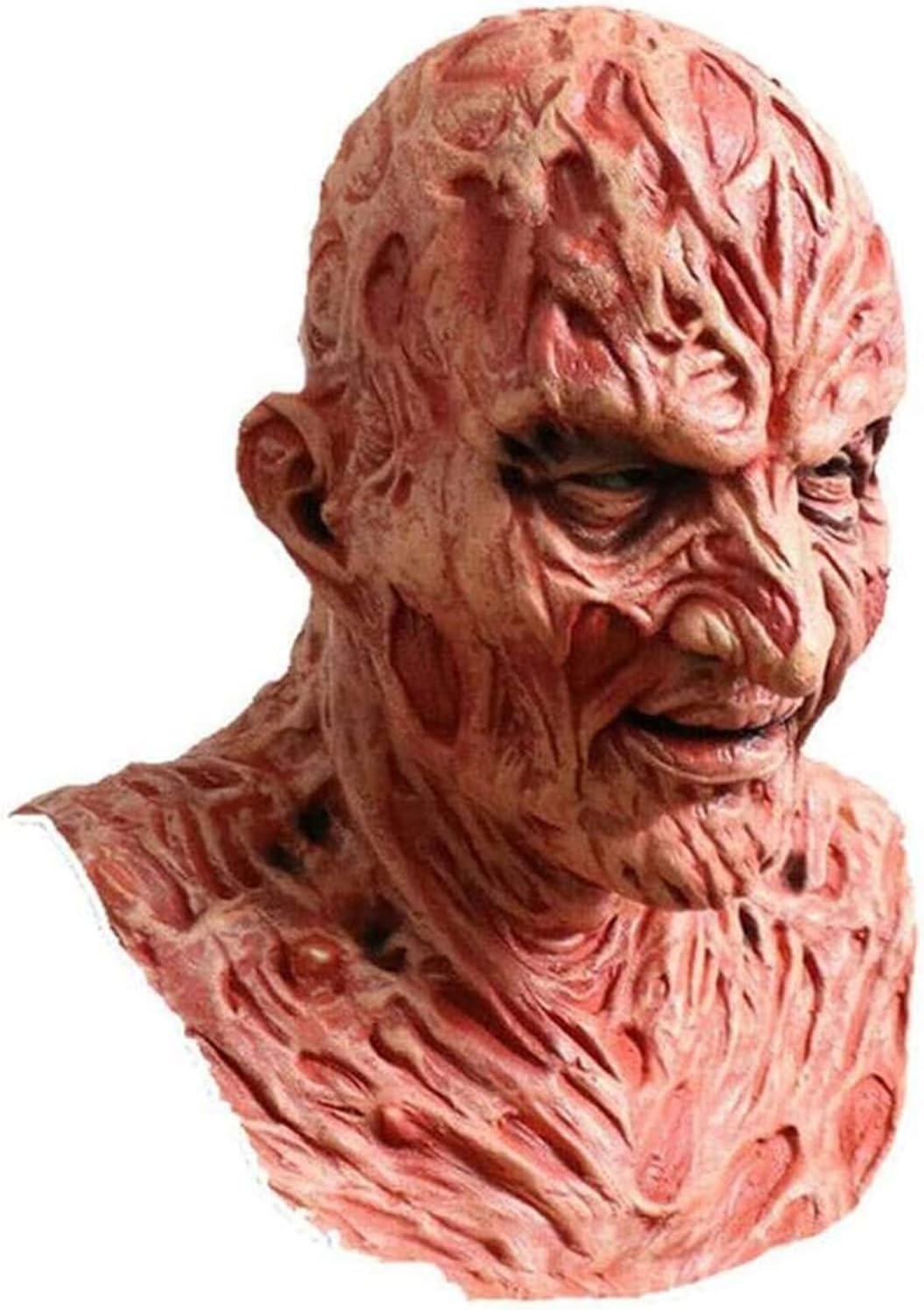 GIOSBR Freddy Krueger Latex Mask, Costume Adult Party Halloween Costume Prop Killers Horror Movie Scary Mask Nightmare Street Headgear