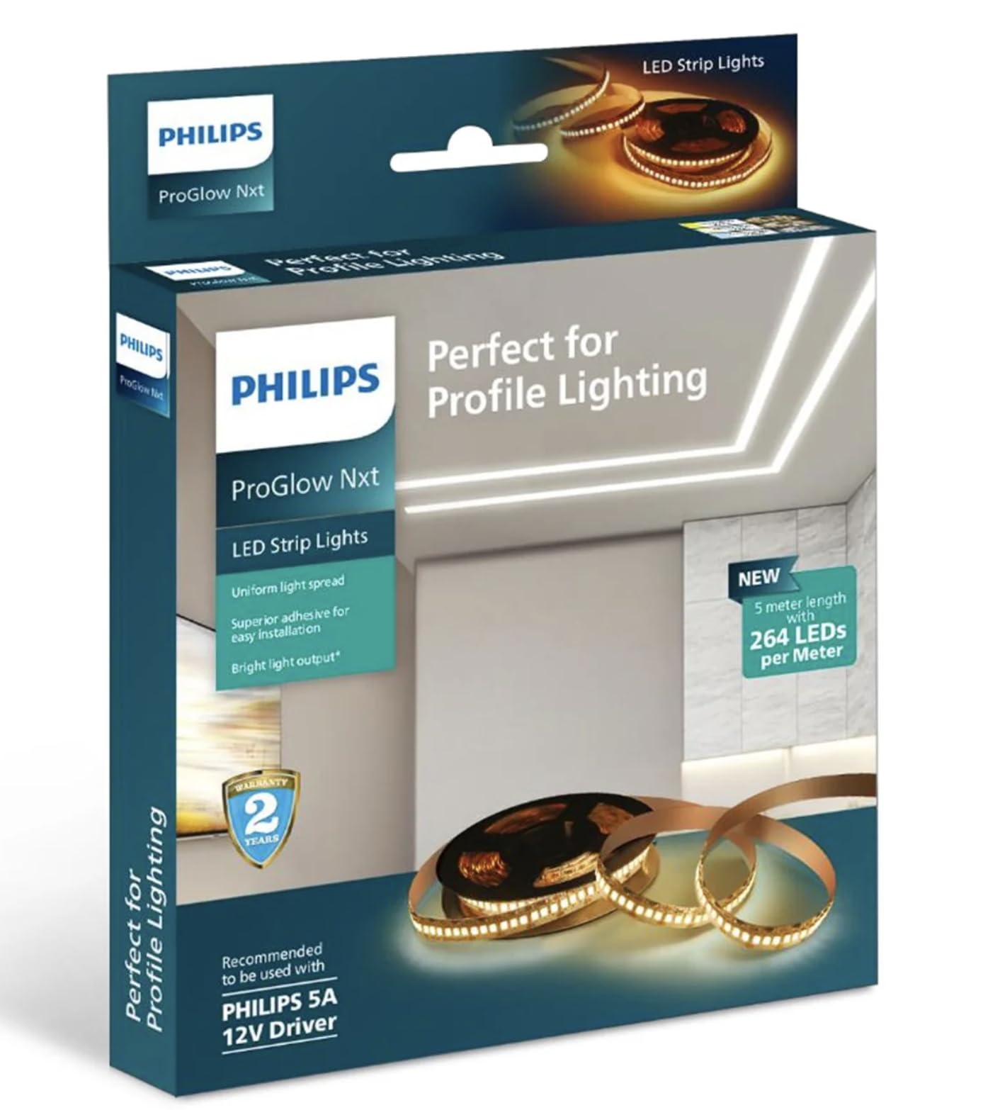Philips LED Strip ProGlow Nxt 264 LEDs 55w 12v Next Generation of Profile Lighting Warm White-image-43