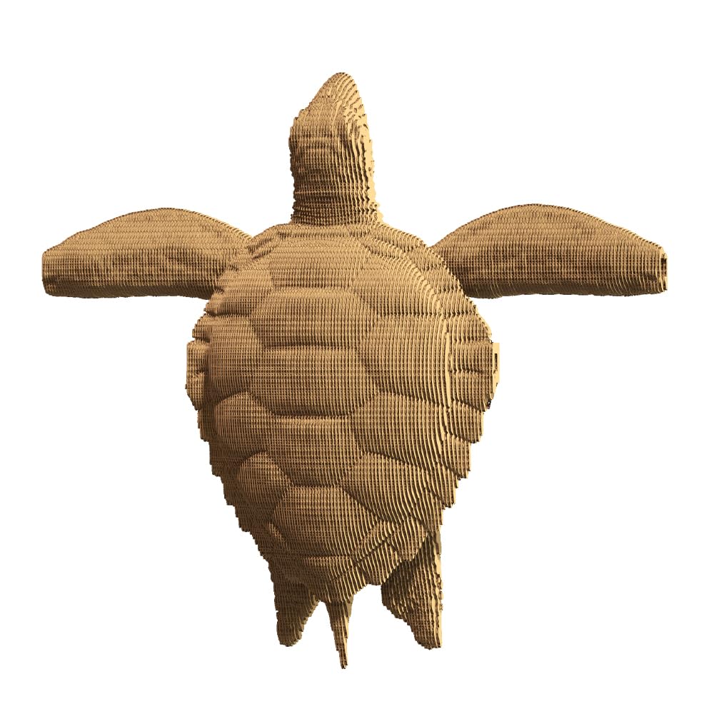 Tortuga Marina Puzzle 3D de Cartón – Maqueta para Montar