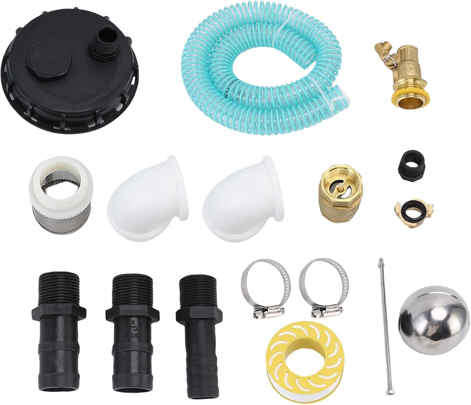 IBC Lid with Pump Connection IBC Tote Lid Cap with Vent Hole 6-7/16" 275-330 Gallons Leak Proof PP Material for Rainwater Collection Chemical Food Storage