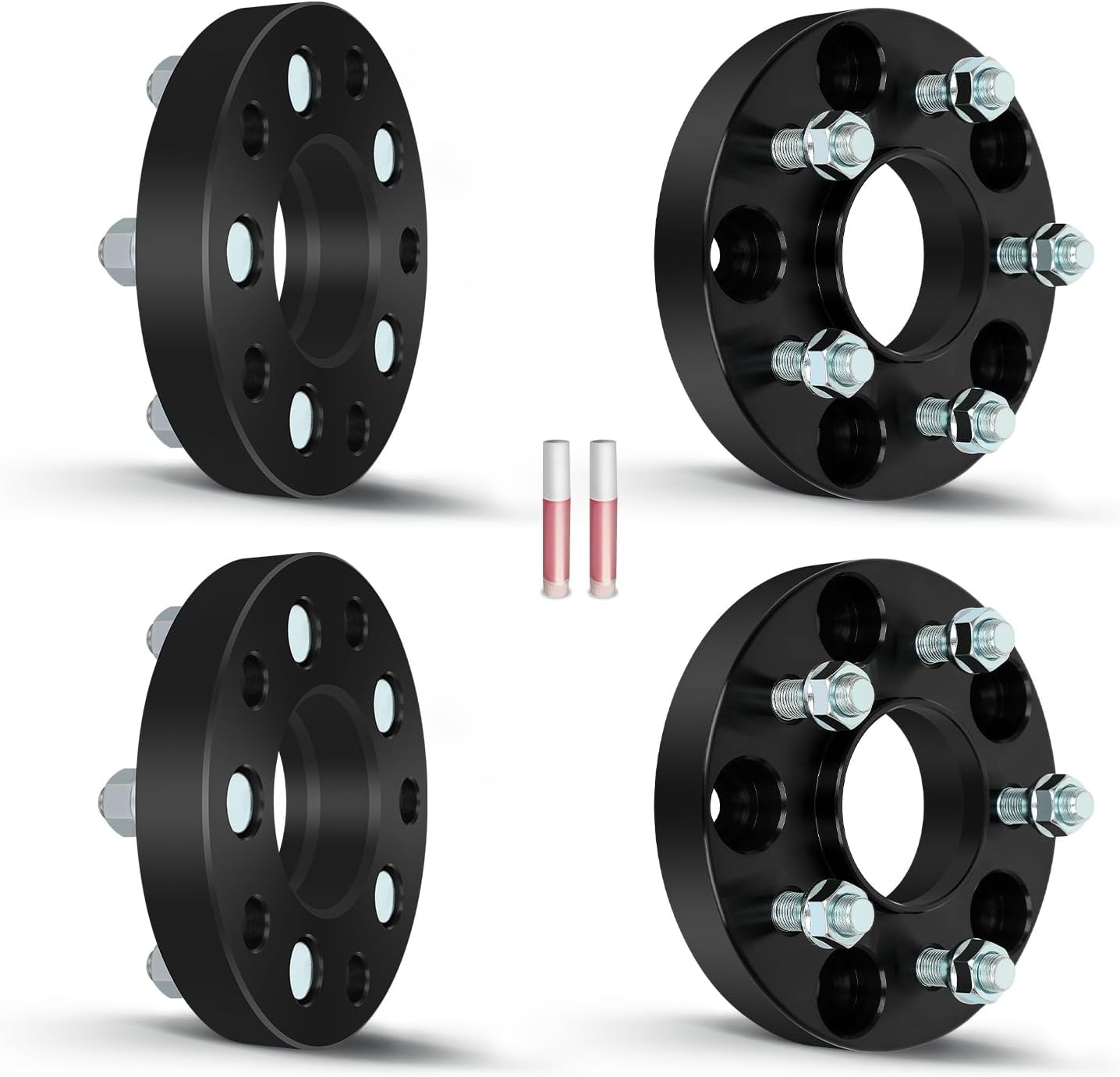OCPTY 4Pcs 5x5 to 5x4.5 Wheel Adapters 1 inch Thread Pitch 1/2" Hub Bore 71.5mm 5 Lug Wheel Spacers Fit for Jeep Wrangler 2007-2018,for Jeep for Grand Cherokee 1999-2010 wheel spacers adapters