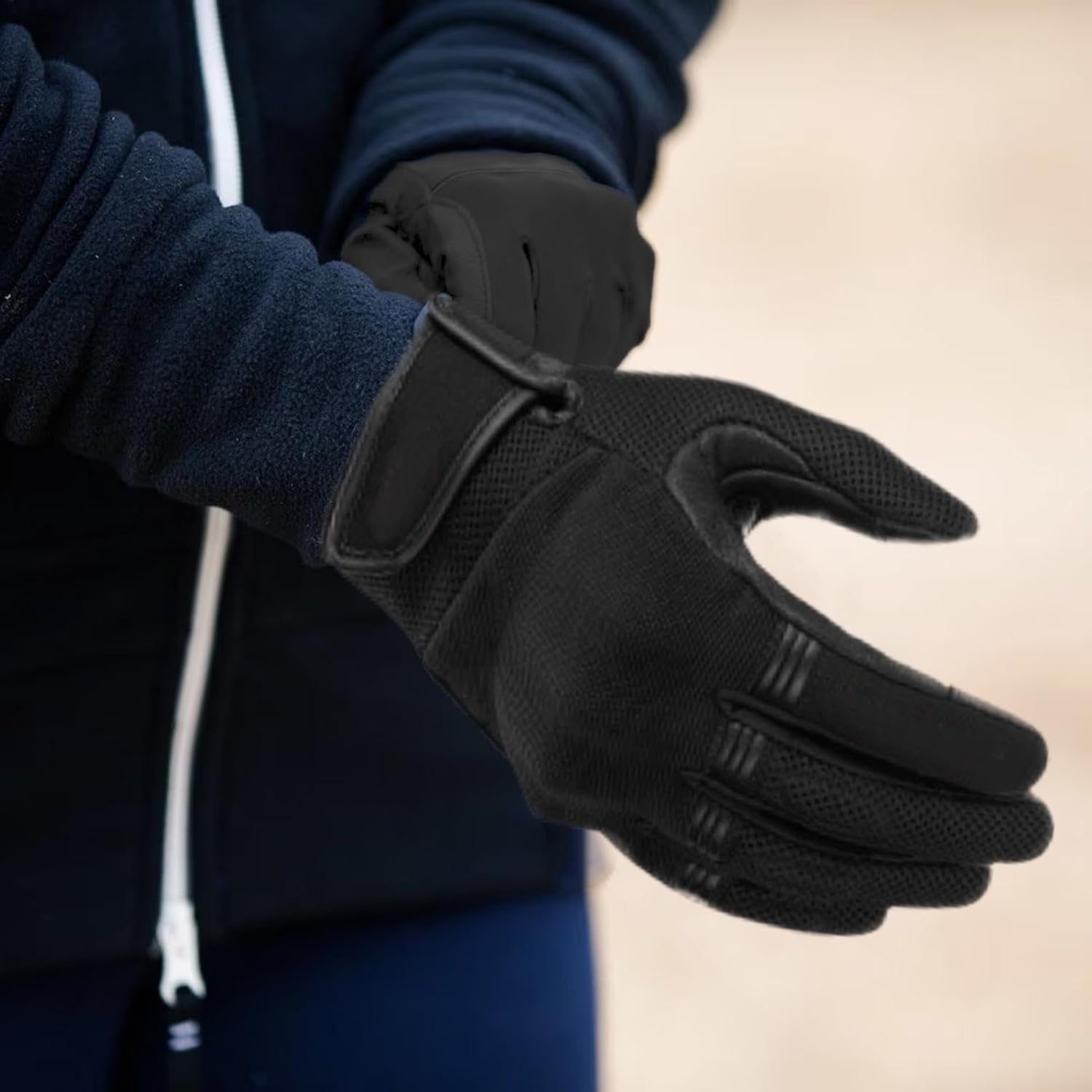 男性用のオートバイの手袋、フルフィンガーサイクリンググローブ,アンチスリップ防水防風サイクリンググローブ - 屋外のスポーツアクセサ