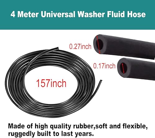 Miniatura 2 de Kit universal de manguera de limpiaparabrisas de 13 piezas, manguera de limpiaparabrisas de 13.1 ft con 12 conectores de manguera, adecuado para la