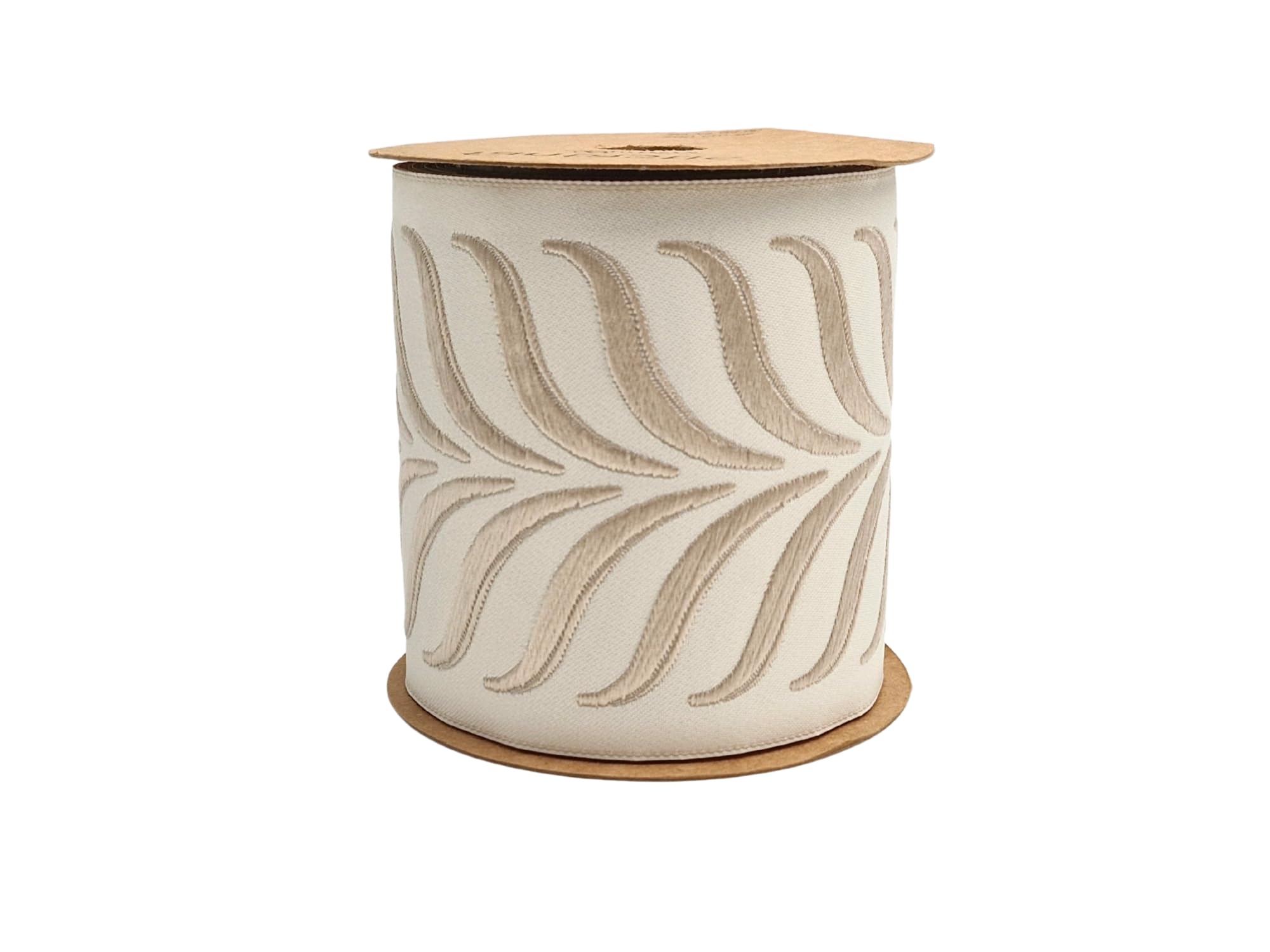 Besticktes Gardinenband, 100 mm – Bordüre für Vorhang, Motiv Botanische Blätter, für Vorhänge, Tapisserie & Nähen, 220-V1