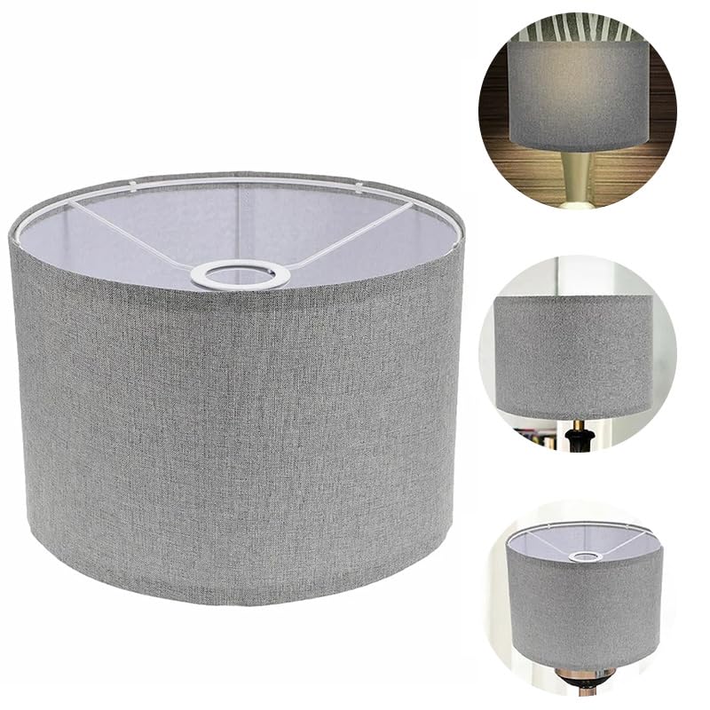 Paralume Lampada Da Terra Paralume In Tessuto 30x20x20 Cm (Grigio) Per Lampade Da Terra O A Sospensione, Lampade Da Comodino E Piantane