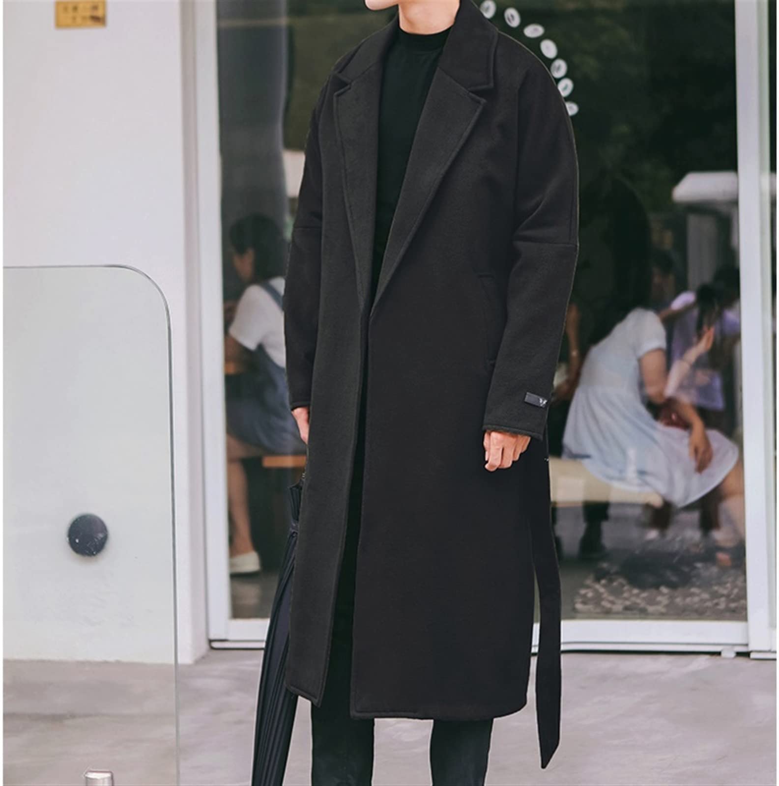 Amazon.com: EMEPE Autumn and Winter Piece Mens Woolen Coat Long