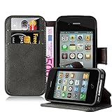 ✅ PREMIUM-QUALITÄT Die Hülle ist aus hochwertigem Kunstleder gefertigt, das langlebig, strapazierfähig und angenehm anzufassen ist. Das Material schützt Ihr iPhone 4 / 4S vor Kratzern, Stößen und Schmutz. Das induktive Laden wird nicht beeinträchtigt