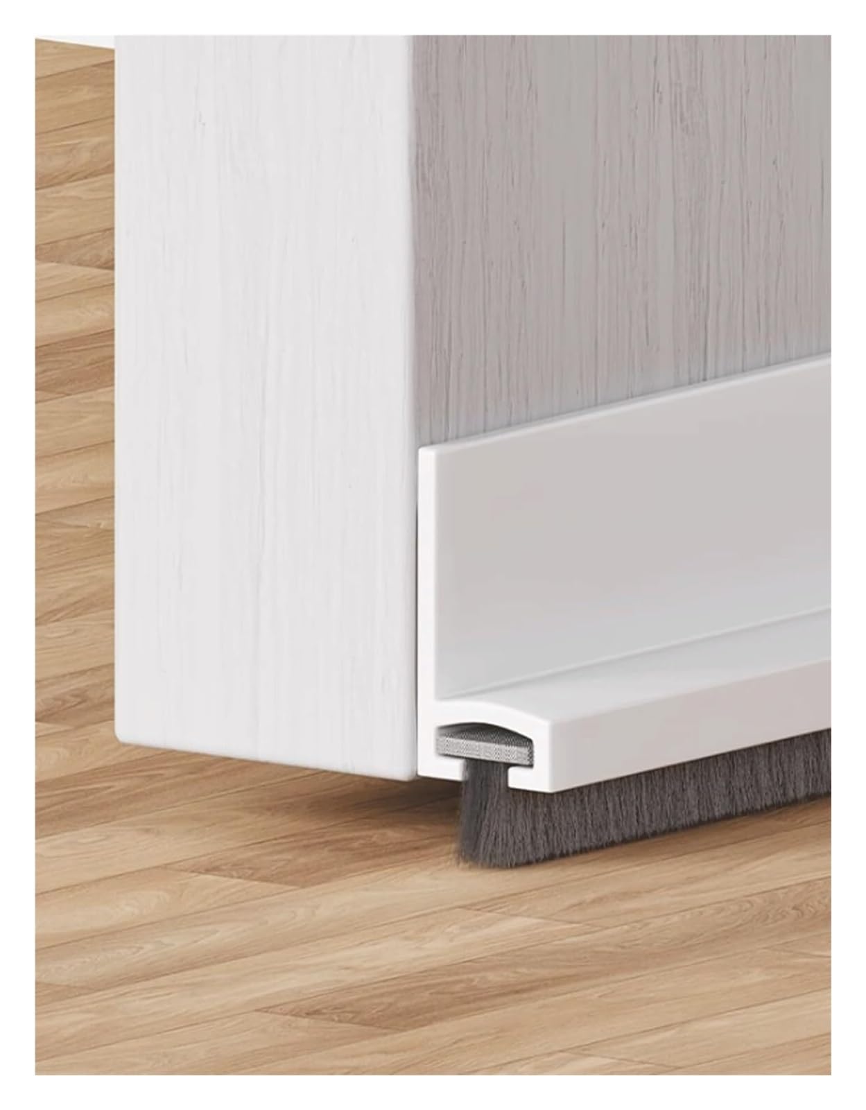 Bande d'étanchéité auto-adhésive pour porte bas de porte isolant thermique brosse lait 2pcs