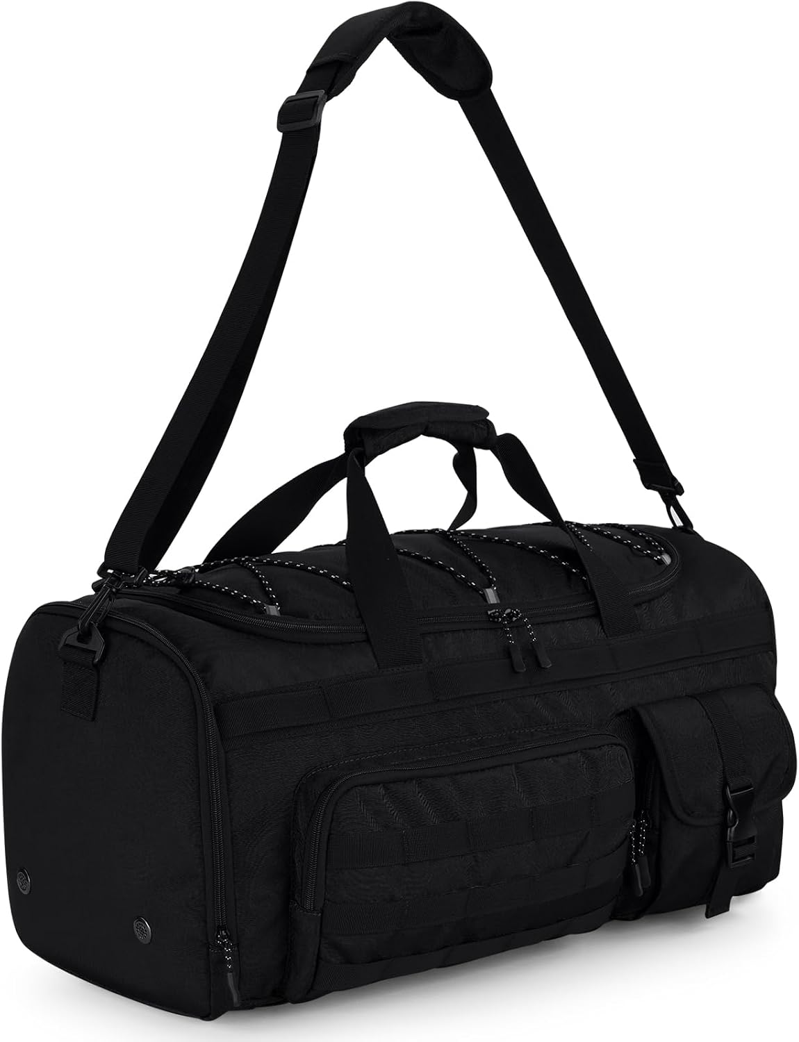 Gonex 45L Duffel Bag for Men, 3 in 1 Convertible Carry Gym Duffle with Shoe Compartment, Tactical Gear Loops, Water-Repellent Lining, Workout & Travel Bag (Black) - Image 9