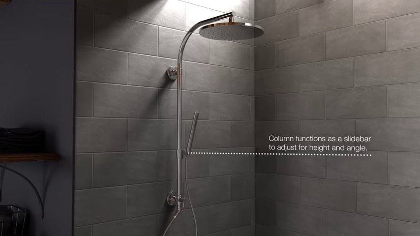 KOHLER K-45209-CP HydroRail -R Shower Column, Polished Chrome