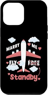 iPhone 15 Pro Max Marry Me Fly Standby Aviation Pilot Flight Attendant Travel Case