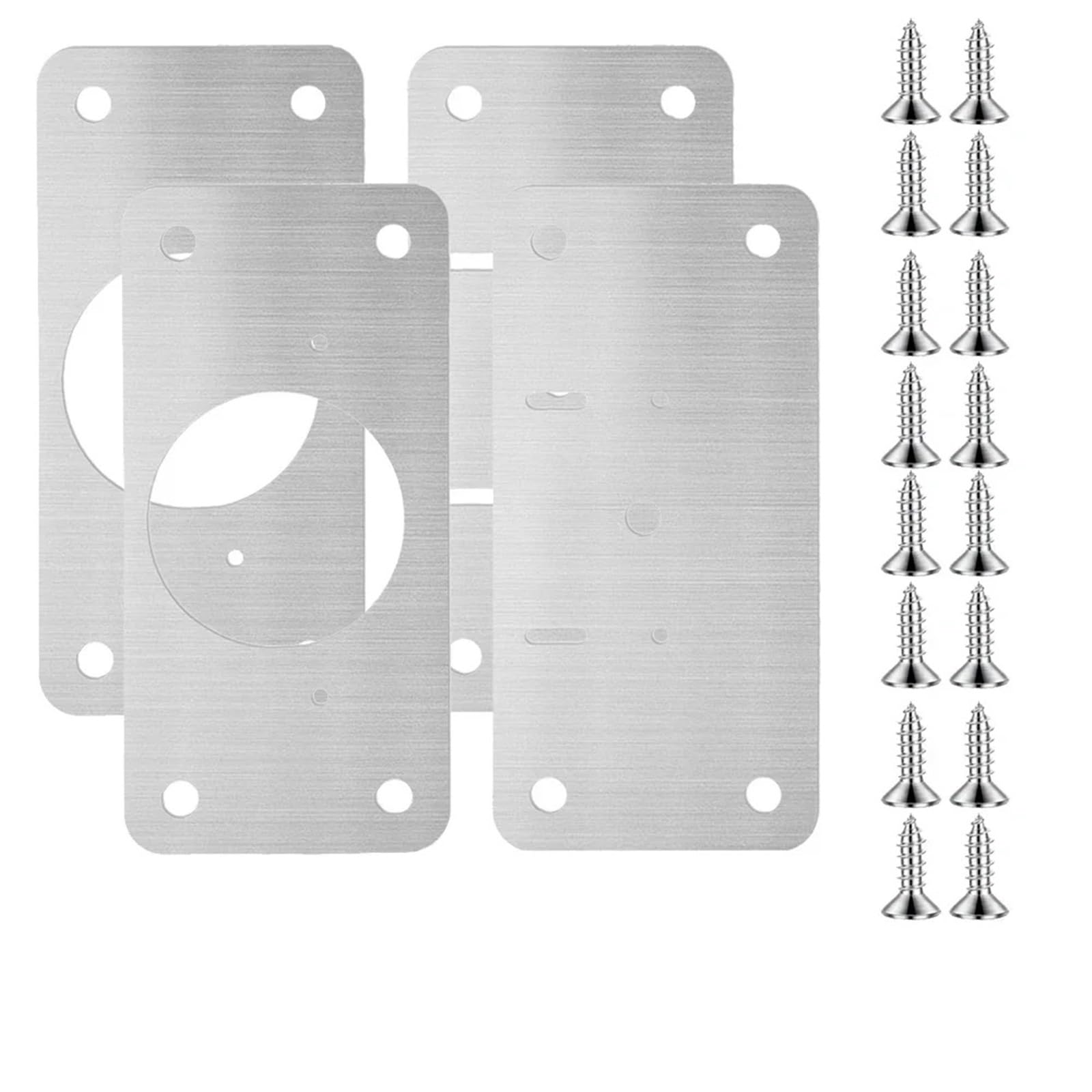 1/2/4/8pcs Cabinet Hinge Stainless Steel Door Hinge with Hole(2set)