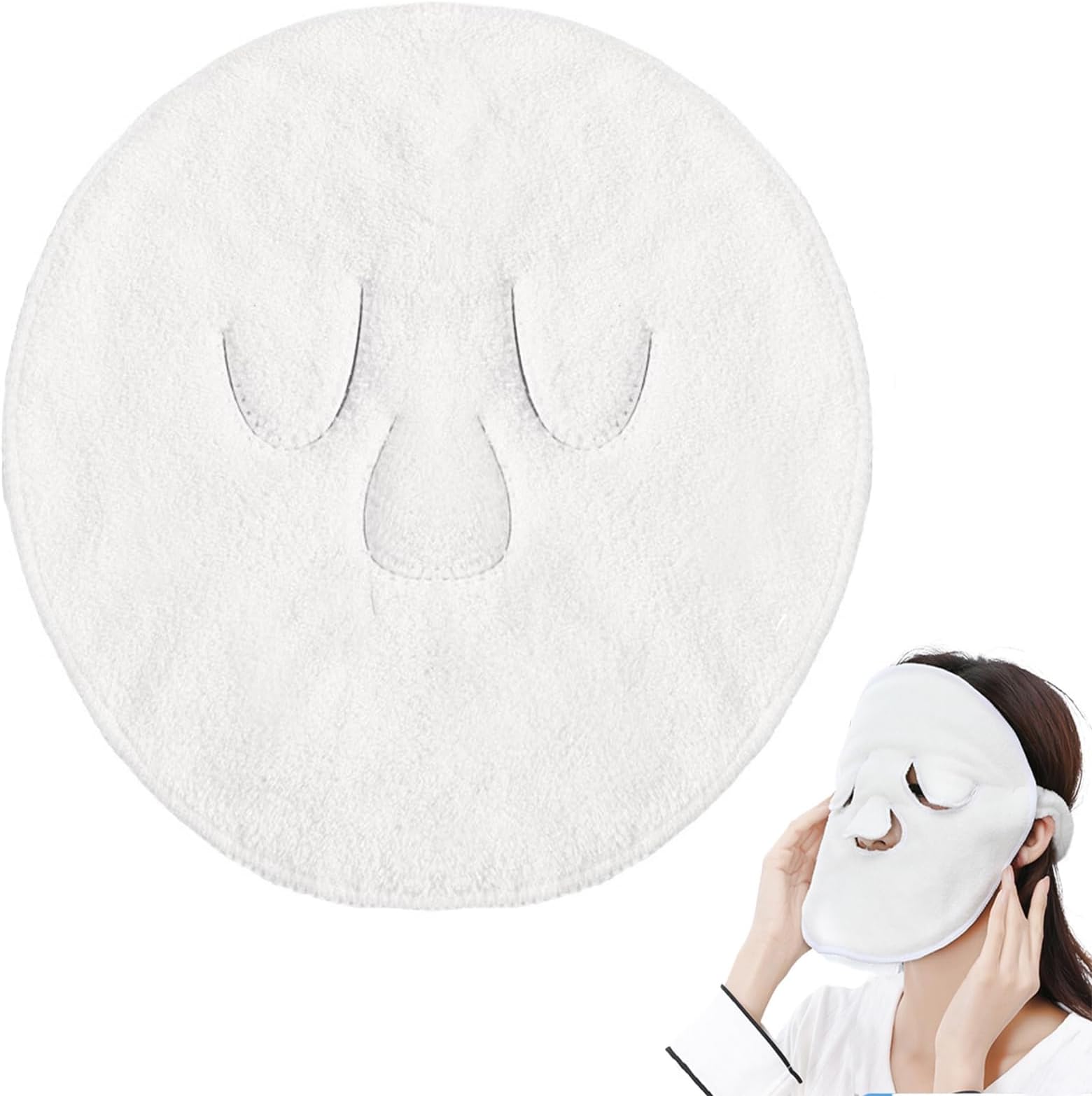 Facial Towel Masks for Hot Compress, Hydrating Face Steamer Towel, Reusable Face Towel Facial Steamer Towel Hot and Cold Skin Care