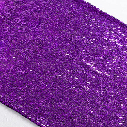 ShiDianYi Sequin Table Runner - 12x72-Inch Purple Sparkle Table Cover/Cloth for Wedding Party Decoration by ShiDianYi - Used condition - US$5.90